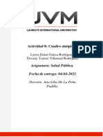 Actividad 8: Cuadro Sinóptico.: Asignatura: Salud Pública. Fecha de Entrega: 04-04-2022