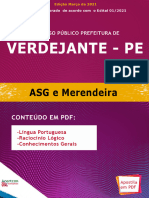 Apostila Concurso Verdejante ASG e Merendeira