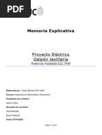 Memoria Explicativa Proyecto Electrico 622.7 KW