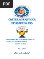 CARTILLA DE QUÍMICA de Segundo