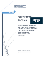 OT Modelo Salud Integral Familiar y Comunitaria 2022 - 15011021