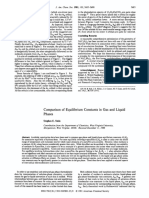 Comparison of Equilibrium Constants in Gas and Liquid Phases