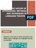 The Nature of Approaches Methods and Technics