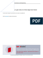 Determination of Optimum Gear Ratios of A Three ST