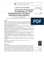 Strategies and Success Factors For Overcoming Challenges in TPM Implementation