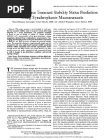 Post-Disturbance Transient Stability Status Prediction Using Synchrophasor Measurements