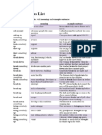 Phrasal Verbs List