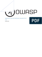 OWASP Application Security Verification Standard