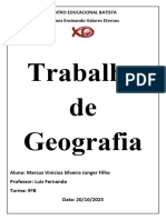 Trabalho de Geografia