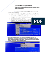 Configuración BIOS en Equipo HP t640