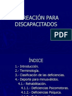 Recreación para Discapacitados