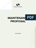 Maintenance Proposal Template