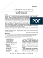 Ischemia Modified Albumin As A Useful Marker For Diagnoses and Management of Diabetic Retinopathy