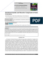 Nutritional Quality and Bioactive Compounds of SOme Fruit Juice