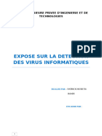 Expose Sur La Detection Des Virus Informatiques: Ecole Superieure Privee D'Ingenierie Et de Technologies