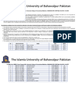 2nd Merit List BEMS 5 Years Program M University College of Conventional Medicine BAHAWALPUR BWP Merit Fall 2021 Fall 2021