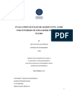 Evaluation of Palm Oil Based Fatty Acids For Synthesis of Emulsifier in Drilling Fluids