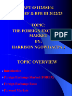 3rd Lecture - The Foreign Exchange Market - 121900