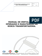 Manual de Instalação, Operação e Manutenção de Rosca Transportadora.