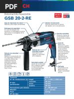 Ficha Tecnica Taladro Percutor Bosch GSB 20-2-Re