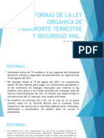 Reformas de La Ley Orgánica de Transporte Terrestre