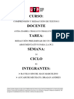 S14.S2 Tema 01 Tarea - Redacción Preliminar de Un Texto Argumentativo para La PC2