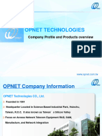 OPNET Company Profile and Roadmap 20160906