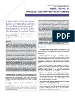 Chapter Five Level of Nurses Knowledge Regarding Adverse Events Post Immunization at The Health Care Centers in The Northwest of Jerusalem District