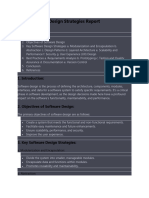 Title: Software Design Strategies Report: Table of Contents