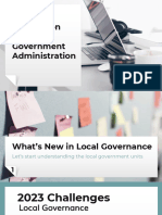 Overview Local Government Administration