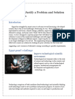 Present and Justify A Problem and Solution Requirements: Improve Technological Scientific Environment