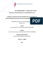 Análisis y Propuesta Técnica Del Filtro Dren, Que Compone El Filtro Del Relleno Del Cuerpo de La Presa Proyectada Ancascocha