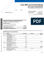 Your RBC Personal Banking Account Statement