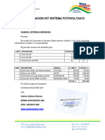 Cotizacion de Panel Solar