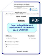 Impact de La Publicité Sur Le Comportement Du Consommateur