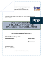 Analyse Du Processus D'elaboration Des Etats Financiers de Sitrat Mali Memoire