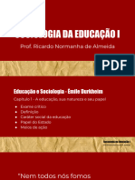 Educação e Sociologia - E. Durkheim