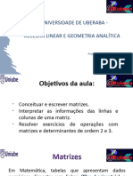 Aula 1 - Matriz e Determinantes - Ead Ao Vivo 2023.8