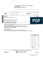 University of Cambridge International Examinations General Certificate of Education Advanced Subsidiary Level and Advanced Level