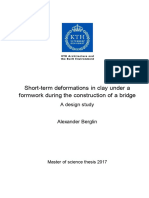 Short-Term Deformations in Clay Under