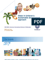 Water in Unilever's Sustainable Development Approach: GIN 2009, American International School of Rotterdam