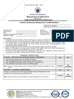 Content Evaluation Rating Sheet of ADM Modules