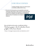 Bingo de Fracciones: "Pasatiempos y Juegos en Clase de Matemáticas-Números y Álgebra" de Ana García Azcárate