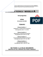 Examen PRUEBA TEORICA BOMBEROS 45 Plazas MODELO A - Ob