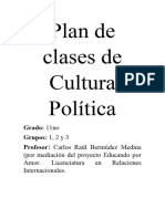 Plan de Clases de Cultura Política