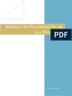 Normas de Presentación de Los Proyectos