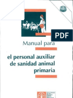 Manual para El Personal Auxiliar de Sanidad Animal