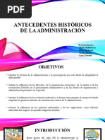 Antecedentes Historicos de La Administración