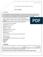 Secuencia Didáctica PDL NOVIEMBRE