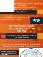 Mother Tongue Based Multilingual Education